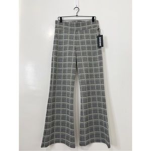 NWT Betabrand Wide Leg “Matcha” Plaid Yoga Pants Size Large